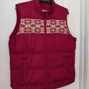 Old Navy Puffer Vest. Snowflake Insert. Full Zip. Size XL